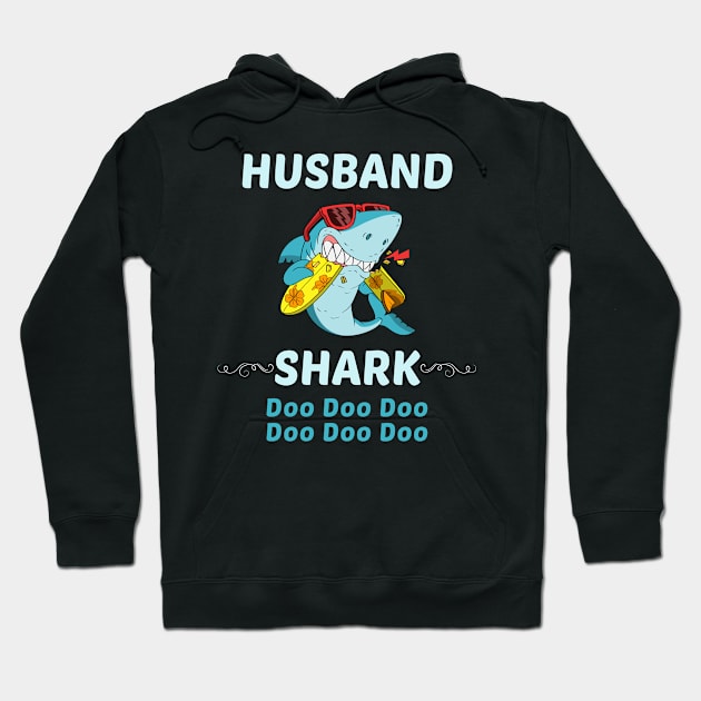 Family Shark 1 HUSBAND Hoodie by blakelan128